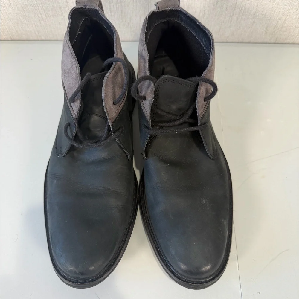Cole Haan Men's Chukka Ankle Boots C20917 Gray‎ Black Leather  Size 7.5M